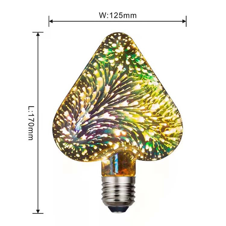 Fashionable LED Firework Light 5W 3D Heart Lamp