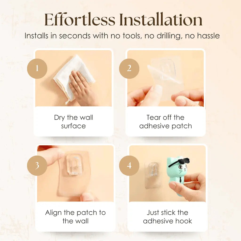 Playful Cat Sunglasses Key Hooks