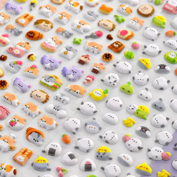 Cute Mini Puffy 3D Stricker