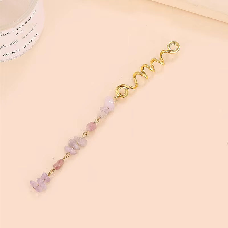 Colorful Beaded Hair Braid Cuffs