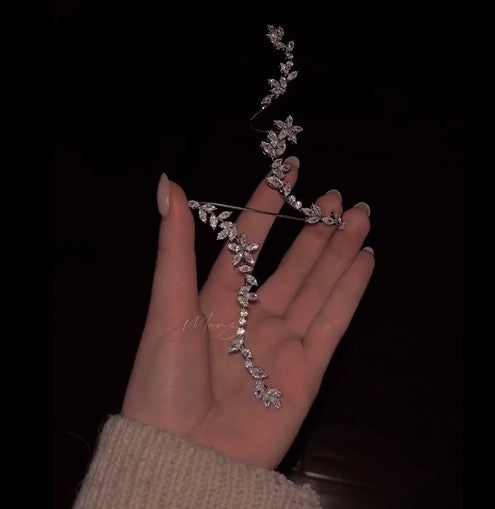 Adjustable Crystal Pearl Hand Palm Bracelet