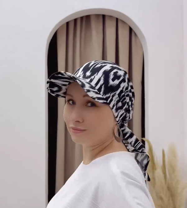 Fashion Tie wear Curved Hijab Hat