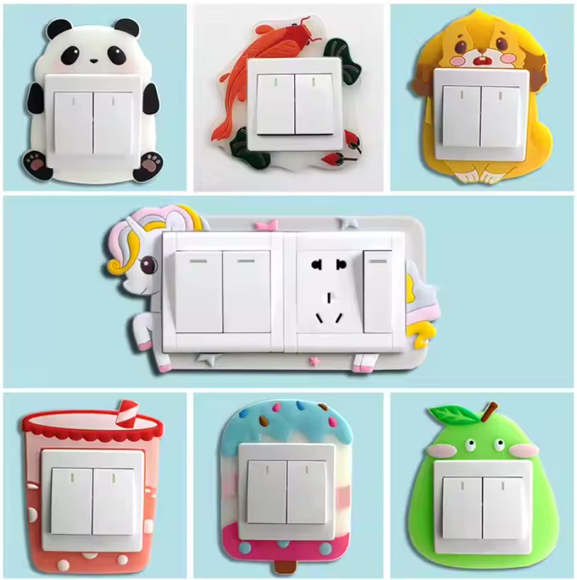 Room Switch Decorative Glowing Stickers ( Pack of 4 )