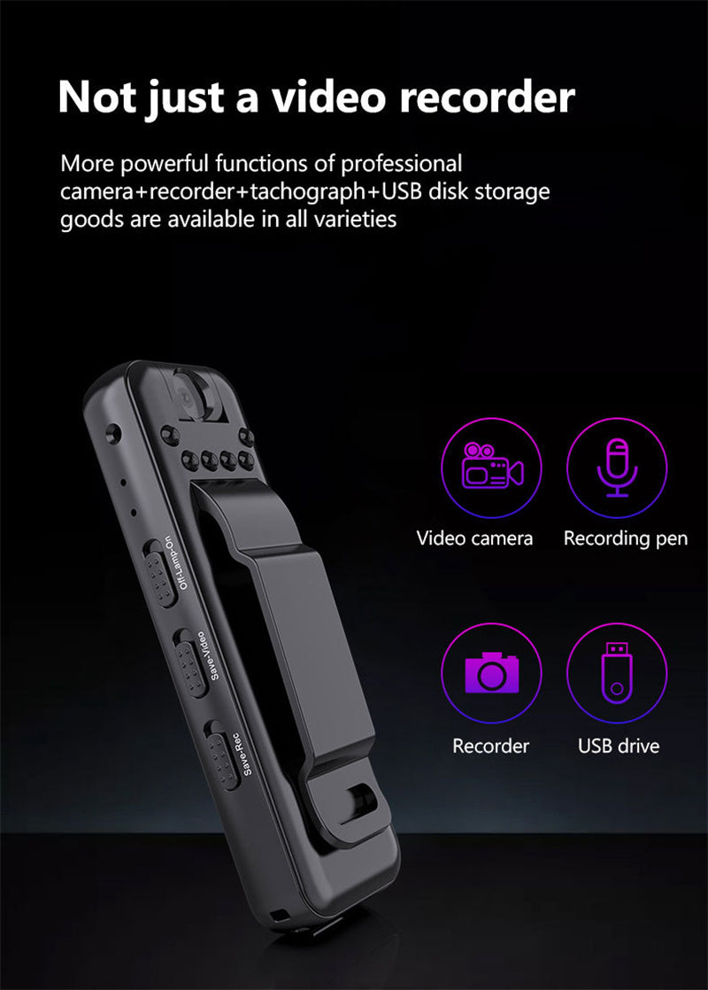 HD 1080P Mini Pen Portable Video Recorder  Camera With Back Clip