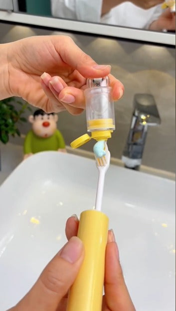 Portable Toothpaste-Dispensing Toothbrush